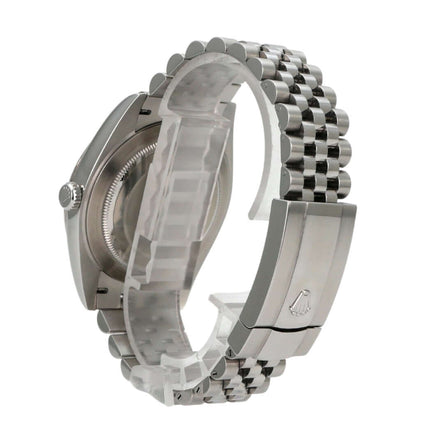 Rolex Datejust 41 Edelstahl Weißgold 126334 Rhodium Römisch Jubile-Band mit Jubile-Armband und Faltschließe