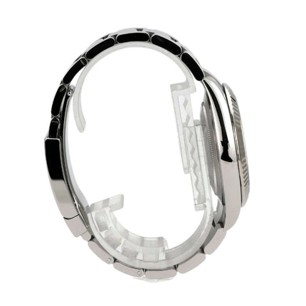 Rolex Datejust 41 Edelstahl Weißgold Ref. 126334, Seitensicht des Armbands mit Faltschließe.