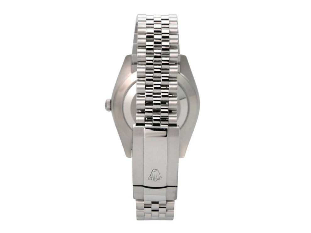 Rolex Datejust 41 Edelstahl Weißgold 126334 Weiß Jubile-Band, Rückseite mit Jubilé-Band und Faltschließe