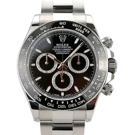 Rolex Daytona Edelstahl 126500LN Schwarz mit schwarzem Zifferblatt und Edelstahlarmband