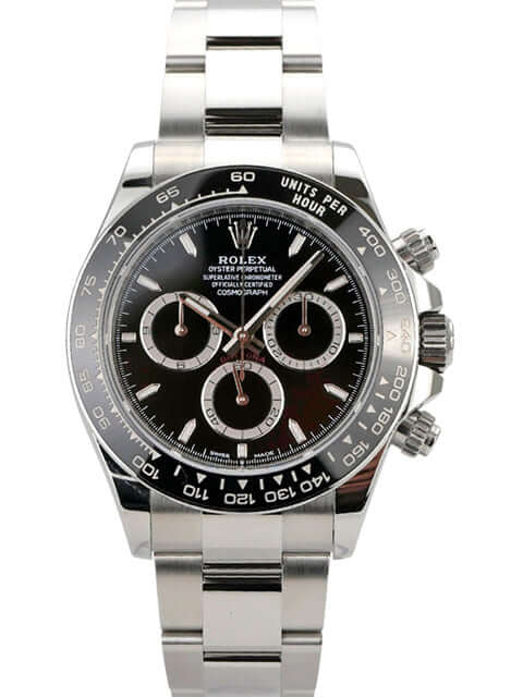 Rolex Daytona Edelstahl 126500LN Schwarz mit schwarzem Zifferblatt und Edelstahlarmband