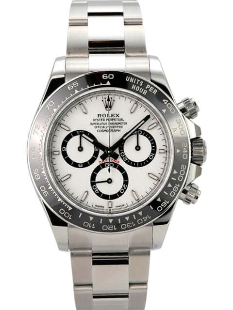 Rolex Daytona Edelstahl 126500LN Weiß mit weißem Zifferblatt und chronographischen Funktionen