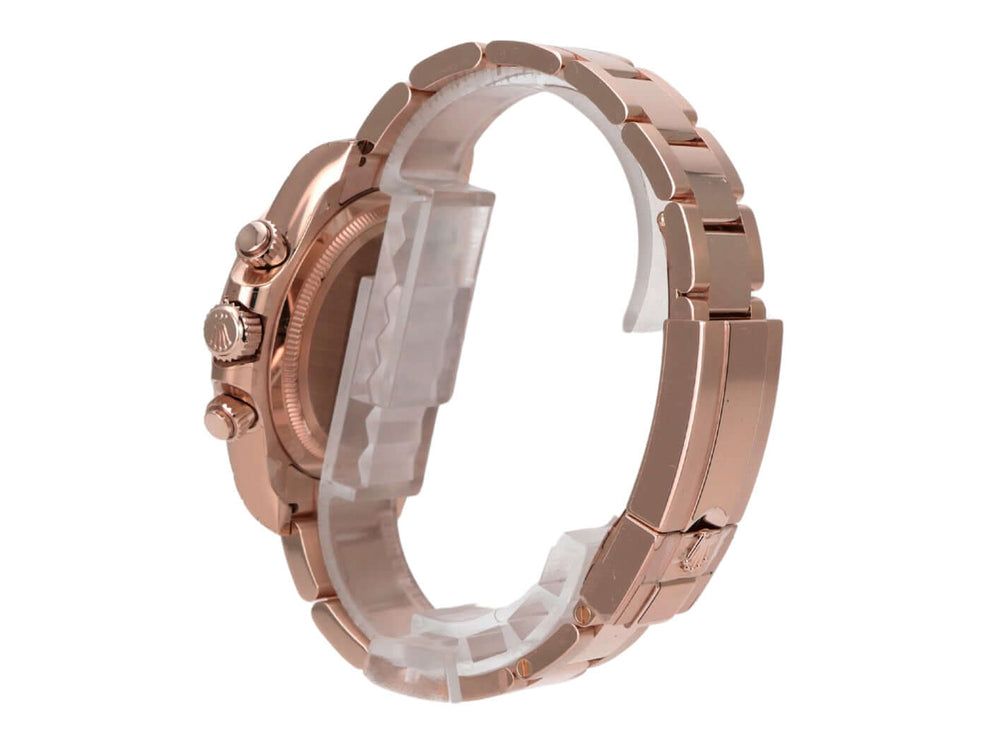 Rolex Cosmograph Daytona 126505 Everose-Gold Choco seitliche Ansicht des Armbands aus 18 kt Everose-Gold.