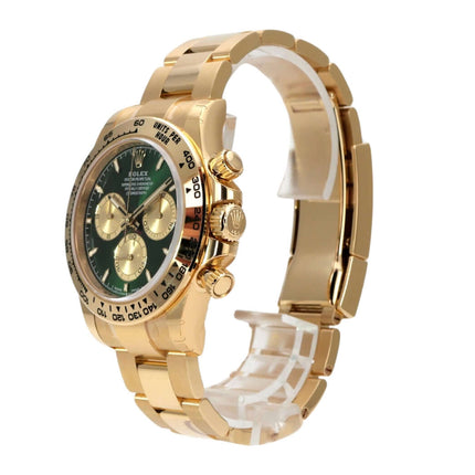 Rolex Daytona Gelbgold 126508 Grün - luxuriöse Chronographenuhr aus 18 kt Gelbgold mit grünem Zifferblatt
