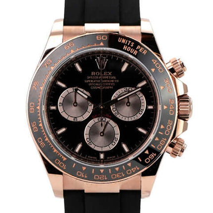 Rolex Daytona Everose-Gold 126515LN Schwarz Oysterflex – Luxus Chronograph mit schwarzem Zifferblatt und Keramiklünette