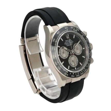 Rolex Daytona 126519LN Weißgold Oysterflex Schwarz mit schwarzem Zifferblatt und Keramik-Lünette