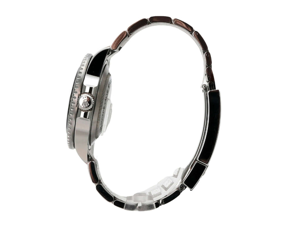 Rolex Sea-Dweller Ref. 126600 MK1 seitliche Ansicht mit Edelstahl-Gehäuse und Oyster-Armband