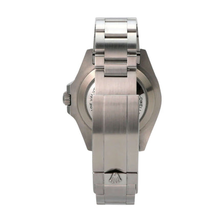 Rolex Sea-Dweller Ref. 126600 MK1 Rückansicht Edelstahl Gehäuse und Armband, 2017, polierte und satinierte Oberflächen.