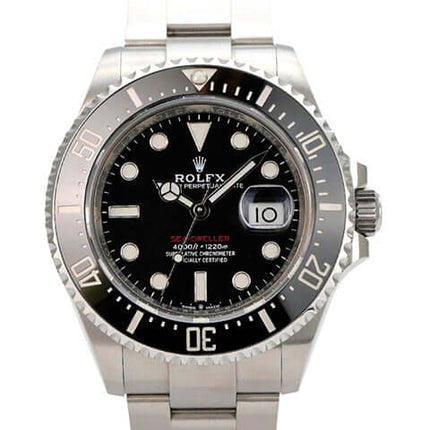 Rolex Sea-Dweller Ref. 126600 aus 2020, Edelstahl, schwarzes Zifferblatt, Keramiklünette, Oyster-Armband