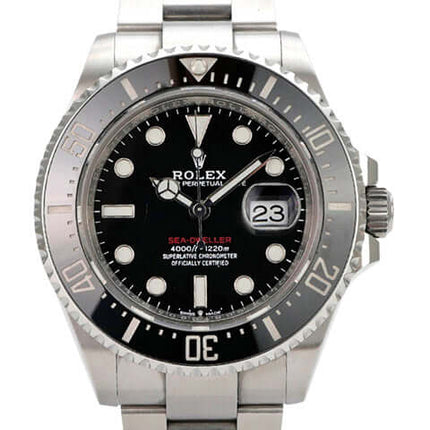 Rolex Sea-Dweller Ref. 126600 mit schwarzem Zifferblatt, Edelstahl Gehäuse und Oyster Armband, automatisches Uhrwerk.