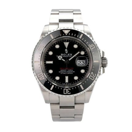 Rolex Sea-Dweller Ref. 126600 mit schwarzem Zifferblatt und Edelstahlarmband, Automatikwerk, 43 mm Gehäuse.