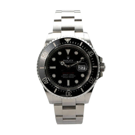 Rolex Sea-Dweller Ref. 126600, Edelstahl-Watch mit schwarzem Zifferblatt und Dreh-Lünette, 43mm.