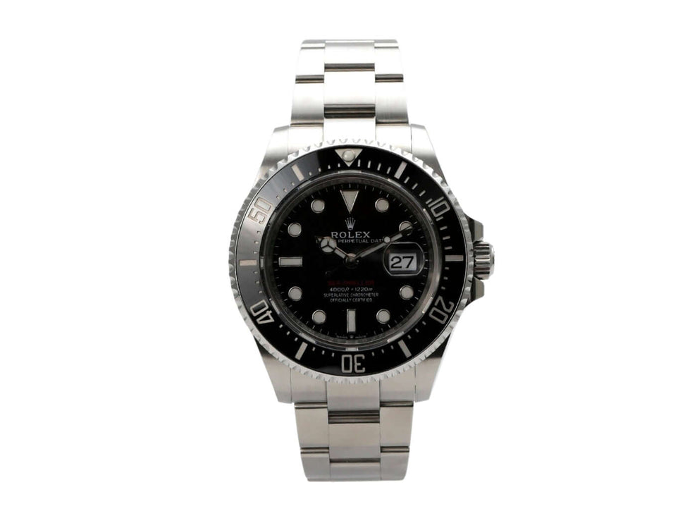Rolex Sea-Dweller Ref. 126600, Edelstahl-Watch mit schwarzem Zifferblatt und Dreh-Lünette, 43mm.