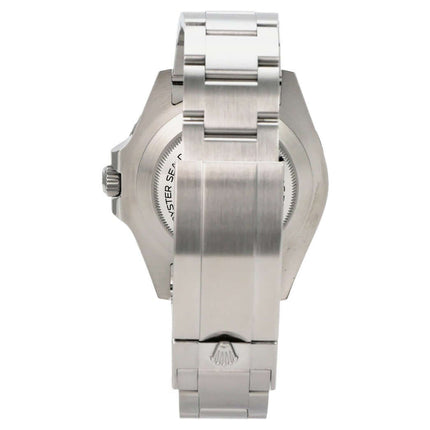 Rolex Sea-Dweller Ref. 126600 aus 2023, Edelstahlgehäuse und Oyster-Armband, Rückseite