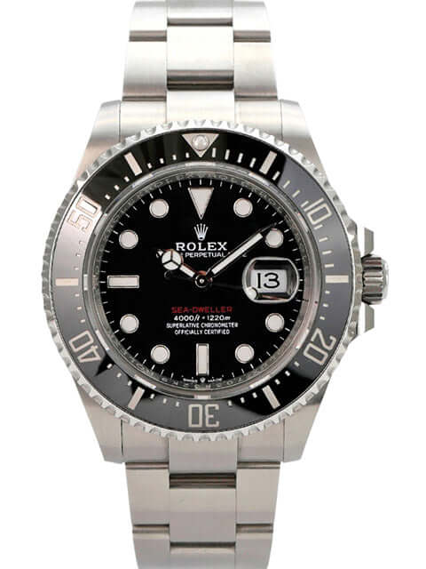 Rolex Sea-Dweller Ref. 126600 aus 2023, Edelstahl, schwarzes Zifferblatt, 43 mm, Keramiklünette, Oyster-Armband