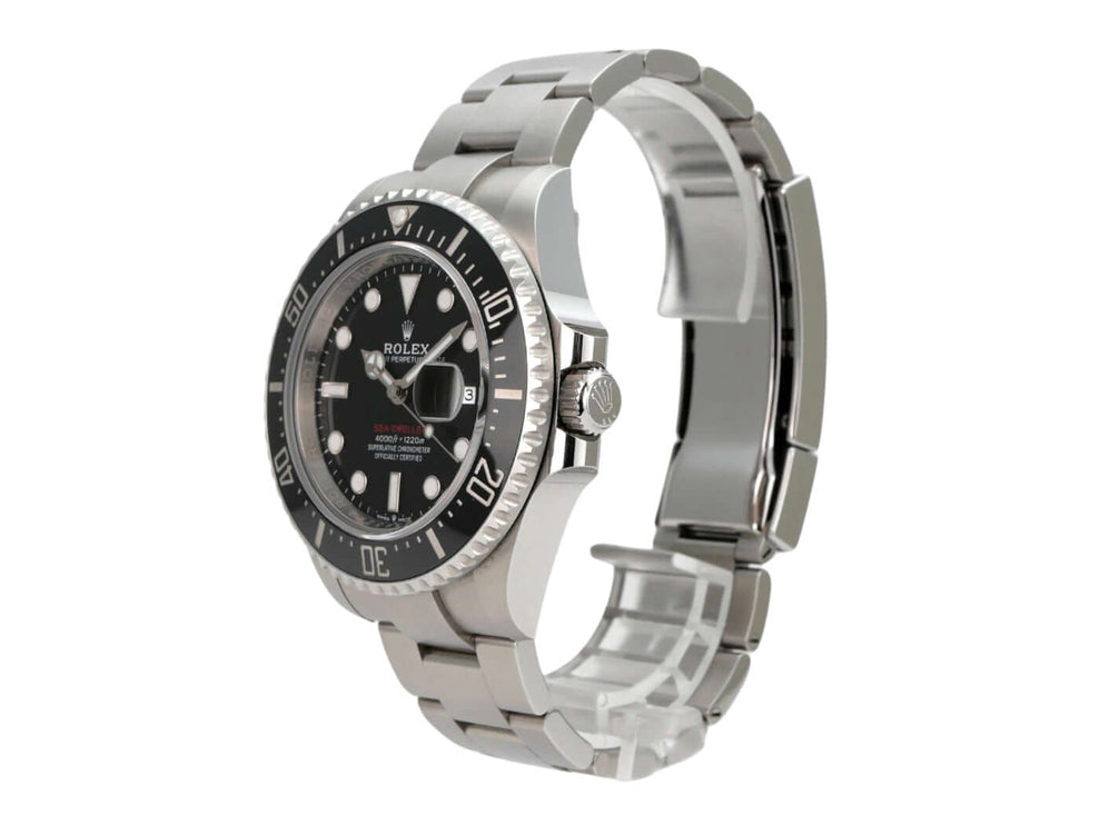Rolex Sea-Dweller Ref. 126600 2023 aus Edelstahl mit schwarzem Zifferblatt und Keramiklünette