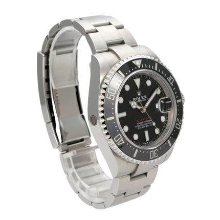 Rolex Sea-Dweller Ref. 126600 aus 2023, Edelstahl, schwarzes Zifferblatt, 43 mm, Keramiklünette, Oyster Armband