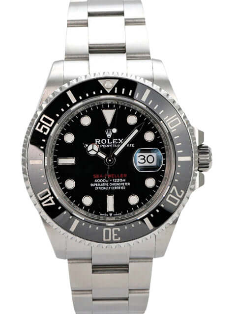 Rolex Sea-Dweller Ref. 126600 Uhr mit schwarzem Zifferblatt und Edelstahlarmband, automatisches Rolex Kaliber 3235.