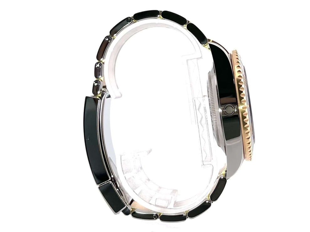 Rolex Sea-Dweller 4000 Ref. 126603 Seitenansicht, Edelstahl und Gelbgoldgehäuse und Armband, schwarze Einlage, aus dem Jahr 2020