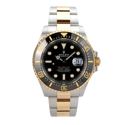 Rolex Sea-Dweller 4000 Ref. 126603 aus 2020, Edelstahl/Gelbgold, schwarzes Zifferblatt, Oyster-Armband