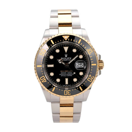 Rolex Sea-Dweller 4000 Ref. 126603 aus 2022, Edelstahl/Gelbgold, schwarzes Zifferblatt, 43 mm