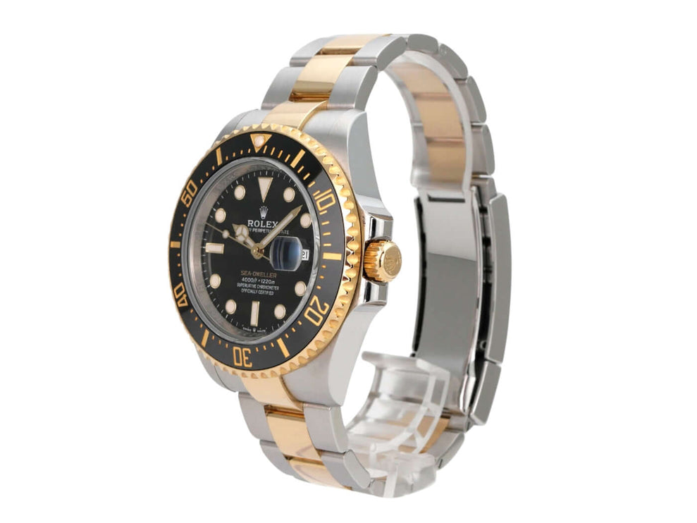 Rolex Sea-Dweller 4000 Ref. 126603 aus Edelstahl/Gelbgold, schwarzes Zifferblatt und Goldlünette