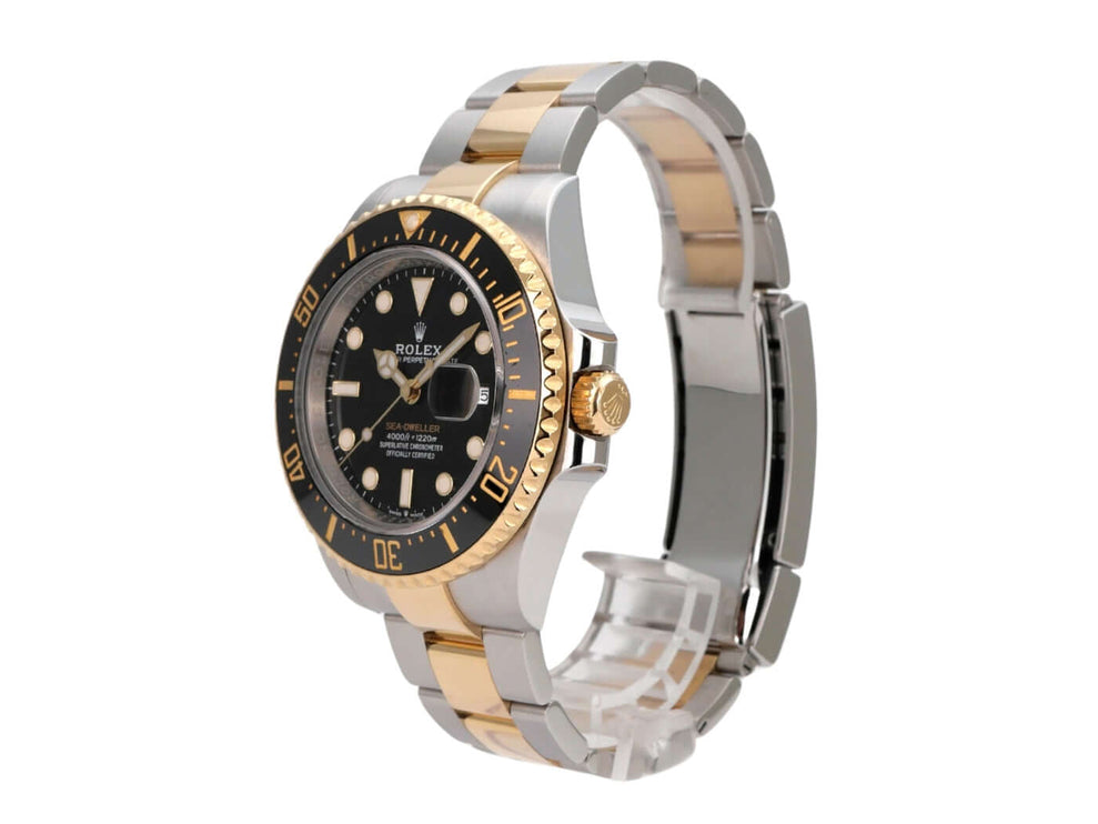 Rolex Sea-Dweller 4000 Ref. 126603 aus 2022, Edelstahl/Gelbgold, schwarzes Zifferblatt, Keramiklünette