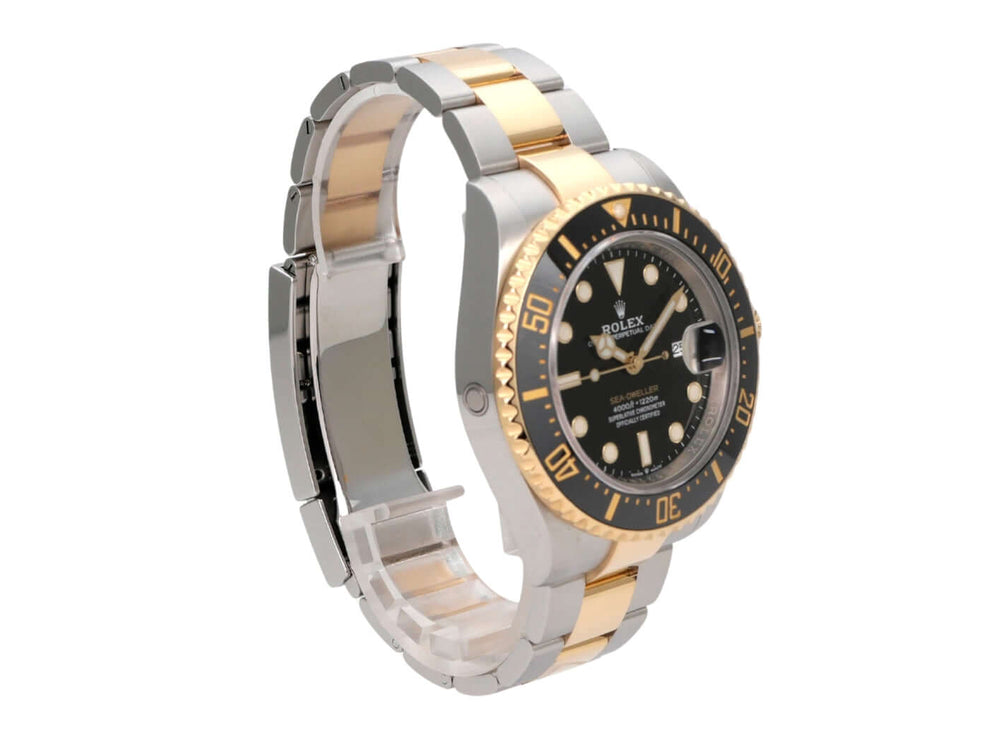 Rolex Sea-Dweller 4000 Ref. 126603 Uhr aus Edelstahl/Gelbgold mit schwarzem Zifferblatt und Keramiklünette