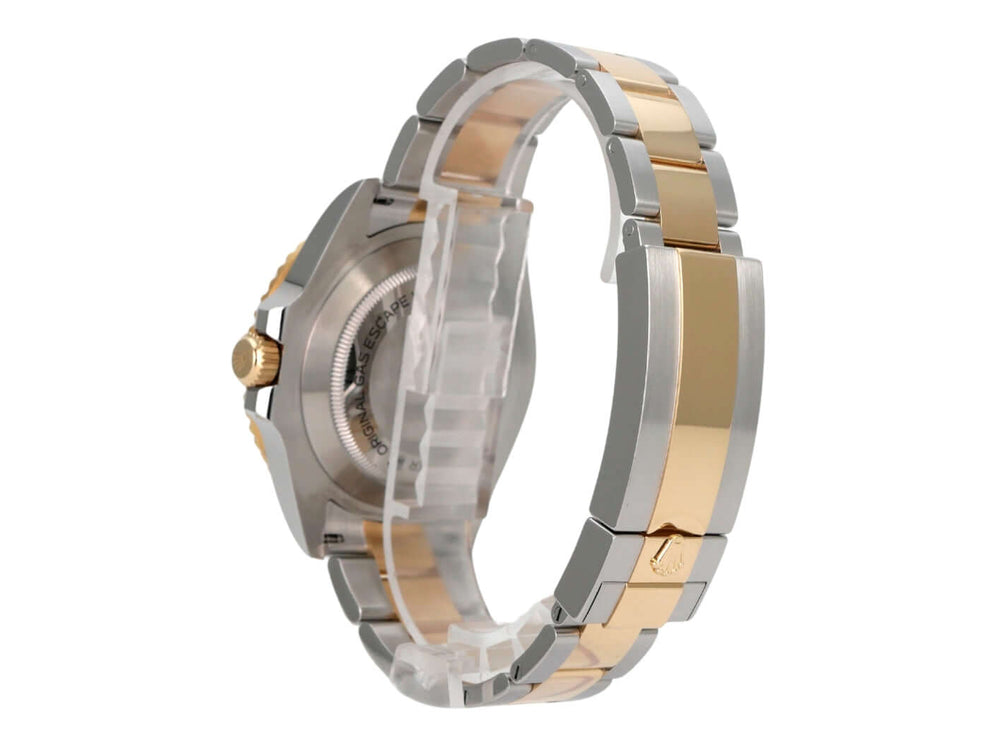 Rolex Sea-Dweller 4000 Ref. 126603 Edelstahl-Gelbgold Armbandansicht, 2020, schwarz-goldene Taucheruhr