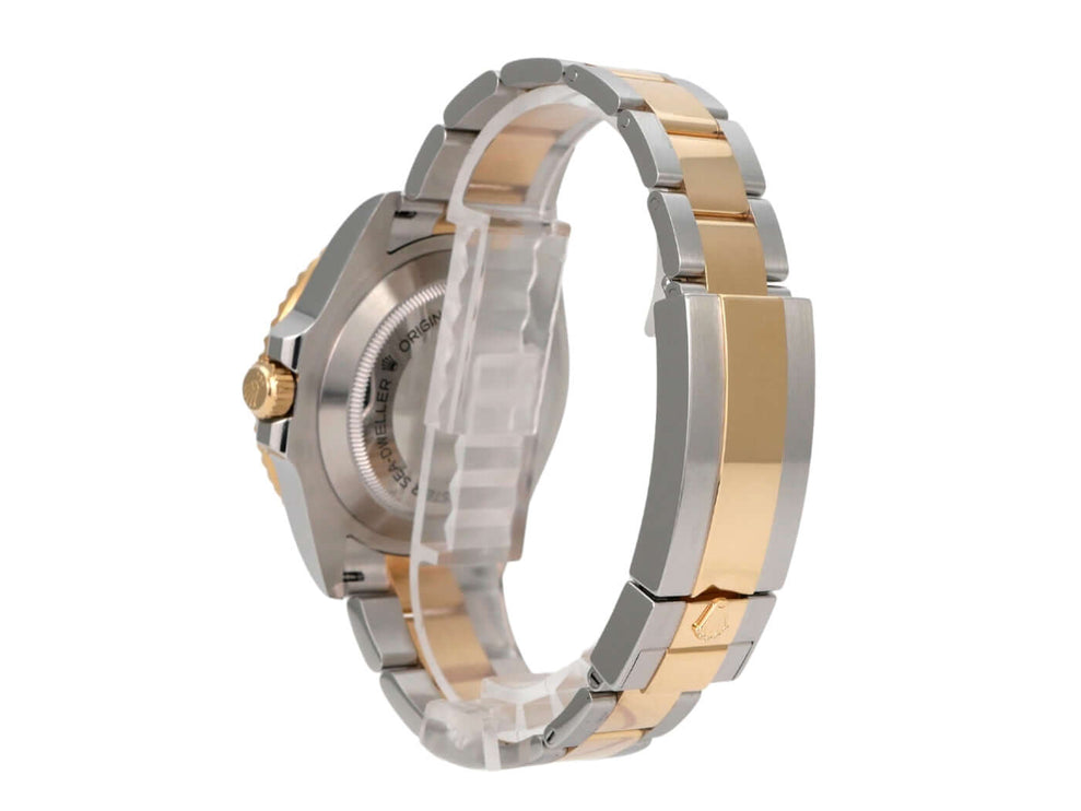 Rolex Sea-Dweller 4000 Ref. 126603 aus 2022, Edelstahl-Gelbgold-Armband und Gehäuse, Seitenansicht
