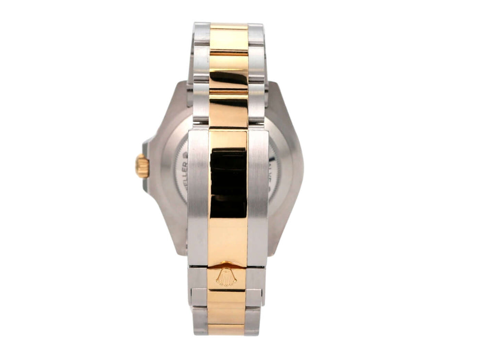 Rolex Sea-Dweller 4000 Ref. 126603 aus 2022, Edelstahl-/Gelbgold-Armband und Gehäuse, Rückansicht