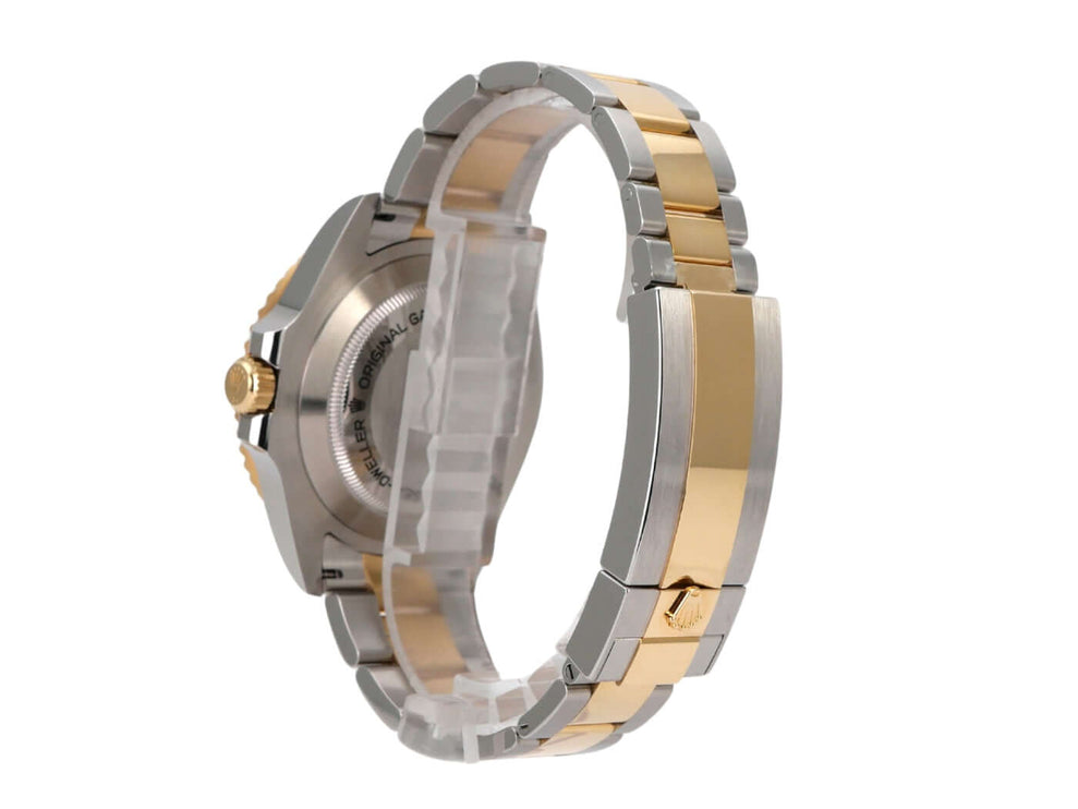 Rolex Sea-Dweller 4000 Ref. 126603 Rückansicht des Edelstahl-Gelbgold-Armbands mit Sicherheitsfaltschließe.