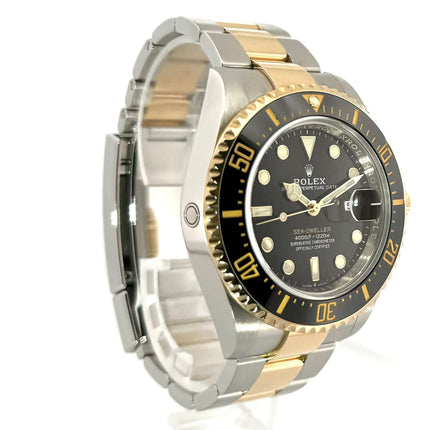 Rolex Sea-Dweller 4000 Ref. 126603 Automatik aus Edelstahl und Gelbgold, schwarzes Zifferblatt, Keramik-Lünette, Oyster Armband aus 2022