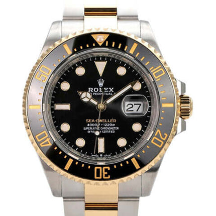 Rolex Sea-Dweller 4000 Ref. 126603 mit Edelstahl- und Gelbgold-Gehäuse, schwarzem Zifferblatt und Automatikwerk.