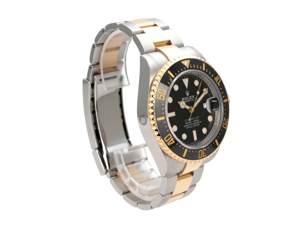 Rolex Sea-Dweller 4000 Ref. 126603 in Edelstahl und Gelbgold mit schwarzem Zifferblatt und Automatikwerk.