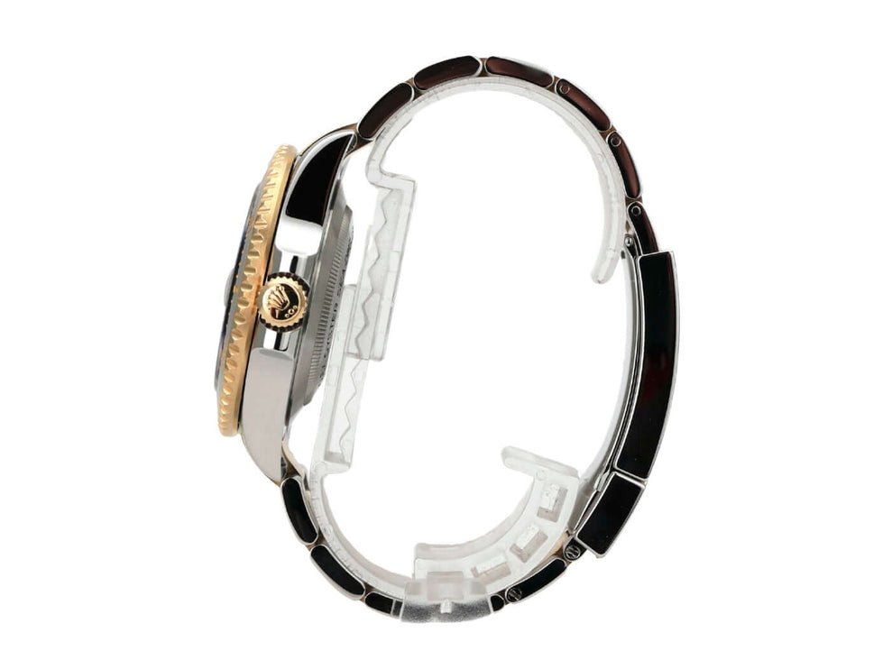 Rolex Sea-Dweller 4000 Ref. 126603 seitliche Ansicht des Edelstahl-Gehäuses mit Gelbgold-Lünette