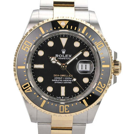Rolex Sea-Dweller 4000 Ref. 126603, Edelstahl/Gelbgold, schwarzes Zifferblatt, 43 mm, Oyster-Armband