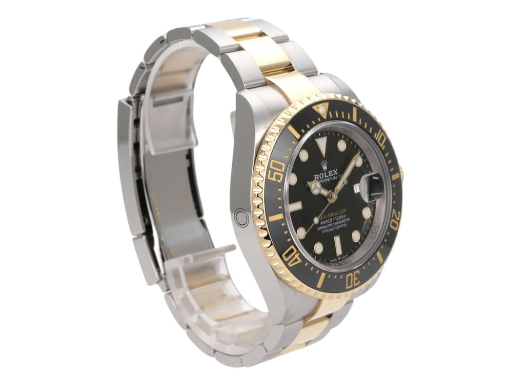 Rolex Sea-Dweller 4000 Ref. 126603 aus 2024, Edelstahl/Gelbgold, schwarzes Zifferblatt, 43 mm