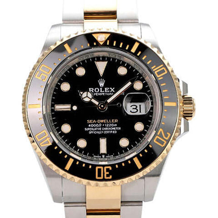 Rolex Sea-Dweller 4000 Ref. 126603 mit Edelstahl-Gelbgold, schwarzem Zifferblatt und Keramiklünette