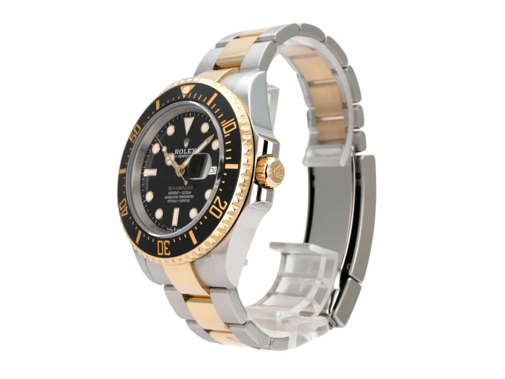 Rolex Sea-Dweller 4000 Ref. 126603, Edelstahl-Gelbgold Taucheruhr mit schwarzem Zifferblatt und Keramiklünette