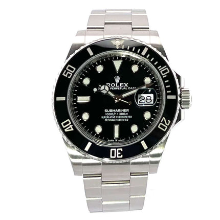 Rolex Submariner Date 126610LN aus Edelstahl mit schwarzem Zifferblatt und Keramiklünette, Oyster-Armband, Modell aus 2020