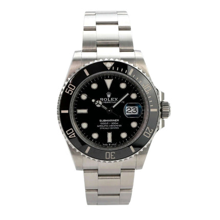 Rolex Submariner Date 126610LN mit schwarzem Zifferblatt, Edelstahlarmband und Keramik-Lünette