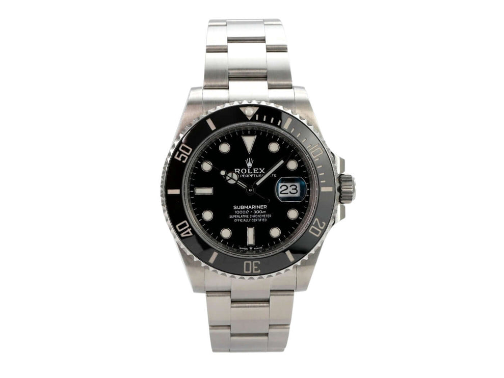 Rolex Submariner Date 126610LN mit schwarzem Zifferblatt, Edelstahlarmband und Keramik-Lünette