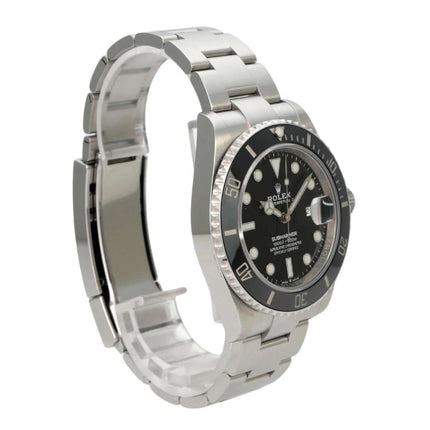 Rolex Submariner Date 126610LN aus 2020, Edelstahl-Uhr mit schwarzem Zifferblatt und Keramiklünette
