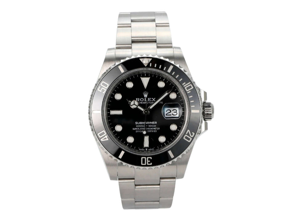 Rolex Submariner Date 126610LN in Edelstahl mit schwarzem Zifferblatt und Oyster Armband.