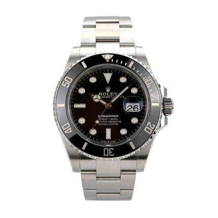 Rolex Submariner Date 126610LN mit Edelstahlgehäuse und schwarzem Zifferblatt, 41 mm Durchmesser, von 2022.