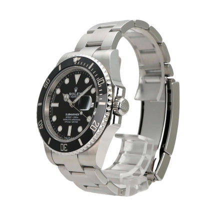 Rolex Submariner Date 126610LN mit schwarzem Zifferblatt und Edelstahlarmband, 41 mm Gehäusedurchmesser, 2022 Modell.