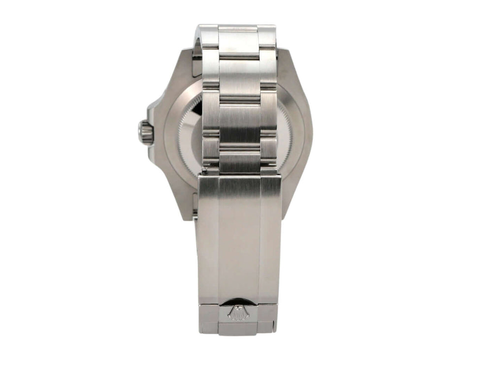 Rolex Submariner Date 126610LN Rückansicht mit poliertem Edelstahlarmband und Oyster-Gehäuse.