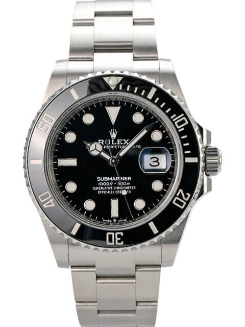 Rolex Submariner Date 126610LN mit Edelstahlgehäuse und schwarzem Zifferblatt für Tauchen und Sport.