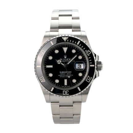 Rolex Submariner Date 126610LN mit schwarzem Zifferblatt, Edelstahlarmband und drehbarer Lünette